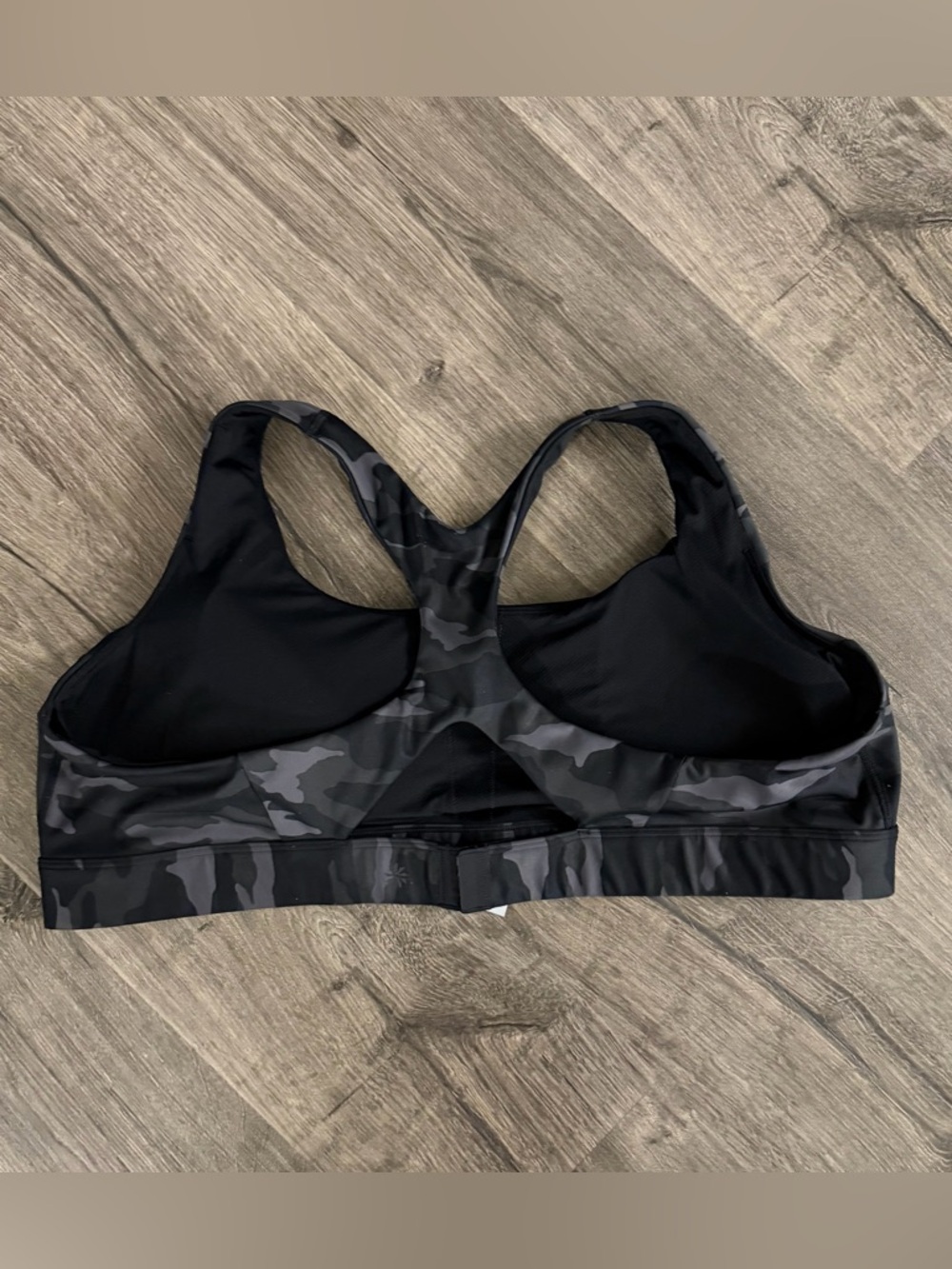 Athleta Black Camo Racerback Sports Bra - Picture 3 of 4